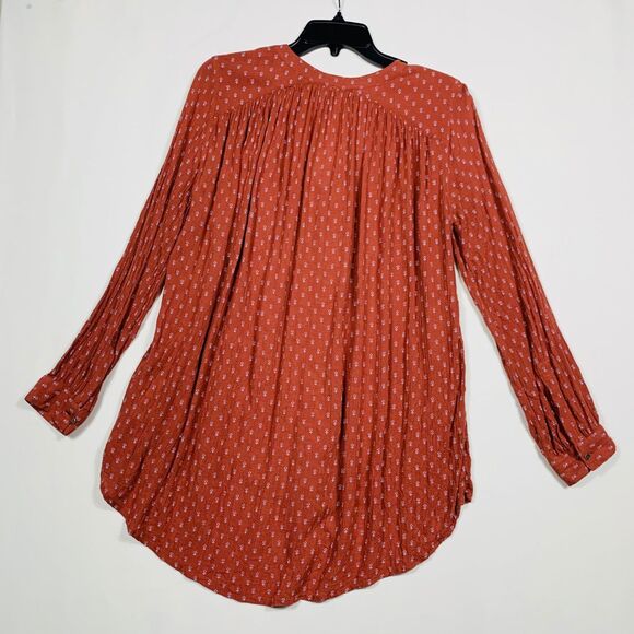 Free People Shirt Womens XS TP Boho Sienna High Low Long Sleeve Peasant Bohemian - Picture 9 of 10